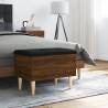 Brown Oak Storage Bench - Stylish & Functional | Hipo Market