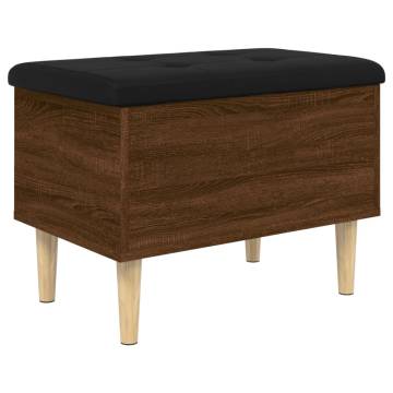 Brown Oak Storage Bench - Stylish & Functional | Hipo Market