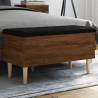 Storage Bench Brown Oak 82x42x46 cm Engineered Wood Colour brown oak Size 82 x 42 x 46 cm 