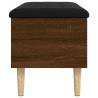 Brown Oak Storage Bench - Stylish & Functional - 82x42x46 cm