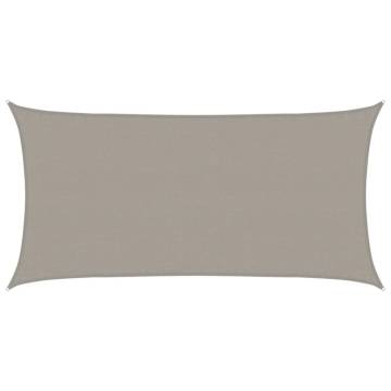 Light Grey Sunshade Sail 3x6m - UV Resistant & Durable