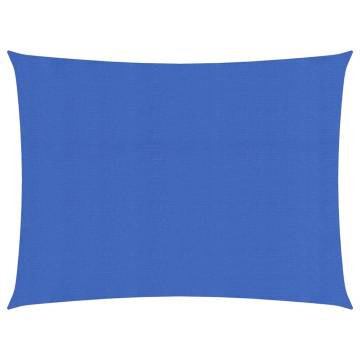 Sunshade Sail 3x4m Rectangular Blue - Durable HDPE Protection