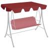 Replacement Canopy for Garden Swing - Wine Red 150/130x105/70 cm