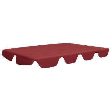 Replacement Canopy for Garden Swing - Wine Red 150/130x105/70 cm