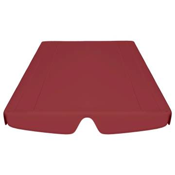 Replacement Canopy for Garden Swing - Wine Red 150/130x105/70 cm