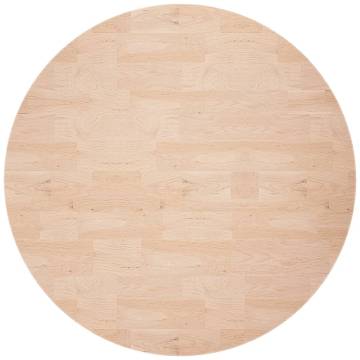 Round Solid Oak Table Top Ø80x2.5 cm - Untreated Wood