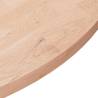 Round Solid Oak Table Top Ø80x2.5 cm - Untreated Wood