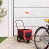 Pet Bike Trailer Red and Black Oxford Fabric and Iron Colour red Size 120 x 54.5 x 53 cm 