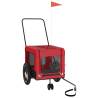 Pet Bike Trailer - Red & Black Oxford Fabric & Iron | HipoMarket