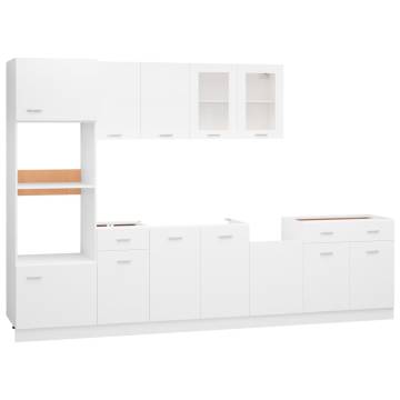 7 Piece White Kitchen Cabinet Set | Stylish & Functional Storage