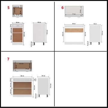 7 Piece White Kitchen Cabinet Set | Stylish & Functional Storage