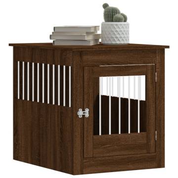 Stylish Dog Crate Furniture Brown Oak - 64.5x80x71 cm