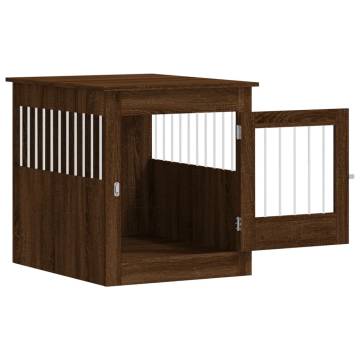 Stylish Dog Crate Furniture Brown Oak - 64.5x80x71 cm