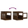 Stylish Dog Crate Furniture Brown Oak - 64.5x80x71 cm