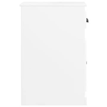 High Gloss White Side Cabinet with Drawer - 40x50x75 cm