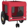 Pet Bike Trailer - Red & Black Oxford Fabric & Iron | HipoMarket