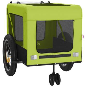 Pet Bike Trailer - Green & Black Oxford Fabric & Iron