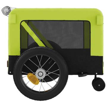 Pet Bike Trailer - Green & Black Oxford Fabric & Iron