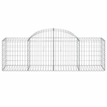 Arched Gabion Baskets - 40 pcs Galvanised Iron Garden Barriers