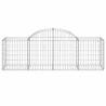 Arched Gabion Baskets - 40 pcs Galvanised Iron Garden Barriers