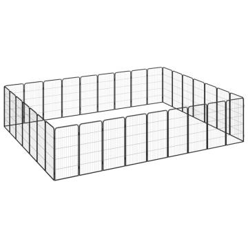 32-Panel Black Dog Playpen - Durable & Versatile