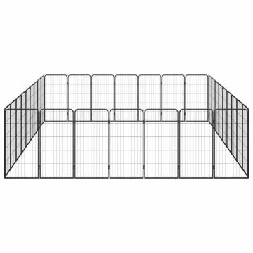 32-Panel Black Dog Playpen - Durable & Versatile