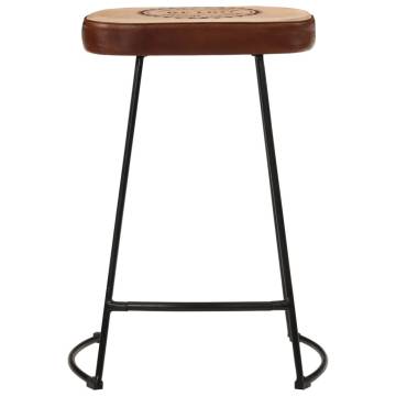 Retro Bar Stools 2 pcs Dark Brown - Stylish Home Addition