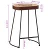 Retro Bar Stools 2 pcs Dark Brown - Stylish Home Addition