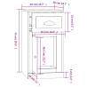 High Gloss White Side Cabinet with Drawer - 40x50x75 cm
