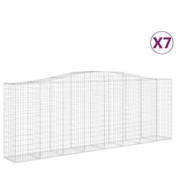 Arched Gabion Baskets 7 pcs - Durable Garden Barriers