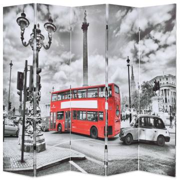 Folding Room Divider 200x170 cm - London Bus Design