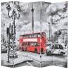 Folding Room Divider 200x170 cm London Bus Black and White Size 200 x 170 cm Number of 1 