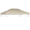 Gazebo Cover Canopy Replacement 310 g / m² Beige 3 x 4 m Colour beige Size 3 x 4 m Quantity in Package 1 