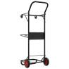 Foldable Black Steel Saddle Trolley - Durable & Practical