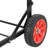 Foldable Black Steel Saddle Trolley - Durable & Practical