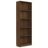 5-Tier Book Cabinet Brown Oak | Stylish Storage Solution