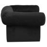 Comfortable Dog Sofa with Drawer - Black Plush 75x50x38 cm