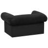 Comfortable Dog Sofa with Drawer - Black Plush 75x50x38 cm