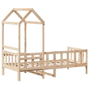 Day Bed with Roof 90x190 cm | Solid Pine Wood - HipoMarket