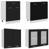 Stylish 4 Piece Black Kitchen Cabinet Set - Durable & Functional