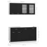 Stylish 4 Piece Black Kitchen Cabinet Set - Durable & Functional