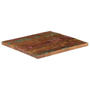 Table Top 70x70 cm - Solid Reclaimed Wood & Rustic Design