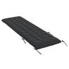 Sun Lounger Cushion Black - 160x50x10 cm Faux Suede Leather