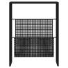 Stylish Black Magazine Rack - 35x15x45 cm Steel | Hipo Market