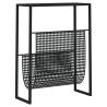 Stylish Black Magazine Rack - 35x15x45 cm Steel | Hipo Market