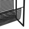 Stylish Black Magazine Rack - 35x15x45 cm Steel | Hipo Market