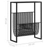 Stylish Black Magazine Rack - 35x15x45 cm Steel | Hipo Market