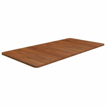 Dark Brown Solid Wood Bathroom Countertop - 100x50cm