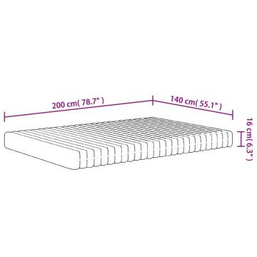 Foam Mattress Medium Soft 140x200 cm | Comfort & Quality