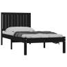 Black Solid Wood Pine Bed Frame 90x190 cm - Modern Design